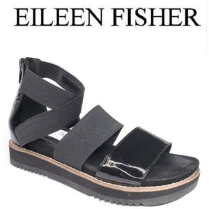 Eileen Fisher Black Kay Strappy Sandals 7